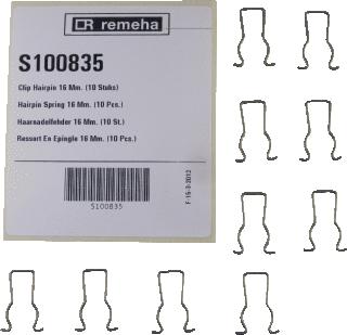 REMEHA CALENTA HAIRPIN CLIPS 16MM PRIJS=PER 10 STUKS 