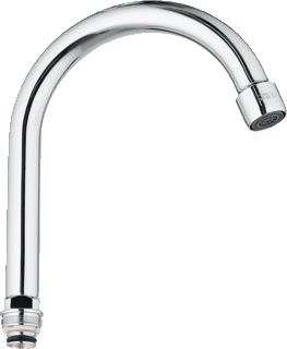 GROHE COSTA L BUISUITLOOP SANITAIRKRAAN MET MOUSSEUR 137MM HOOGTE 144MM VOORSPRONG J-UITLOOP CHROOM