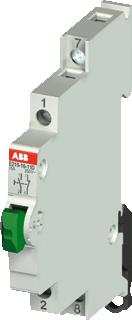 ABB DRUKKNOP KLEUR GROEN SYSTEM PRO-M-16A PULSCONT-1M-1V B-9MM DIN-RAIL MONT-VOOR 45MM OPENING 