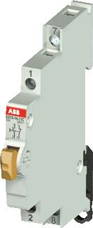 ABB DRUKKNOP KLEUR GEEL SYSTEM PRO-M-16A PULSCONT-1M-1V B-9MM DIN-RAIL MONT-VOOR 45MM OPENING 