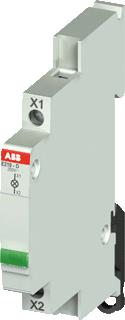 ABB INDICATIE LAMP MET LED GEEL SYSTEM PRO-M 12-48VAC-DC B-9MM DIN-RAIL MONT-VOOR 45MM OPENING 