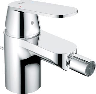 GROHE EUROSMART COSMOPOLITAN BIDETMENGKRAAN S-SIZE TREKWASTE EENGREEPS 1-GATS 135MM HOOGTE 114MM UITLOOP VAST CHROOM 