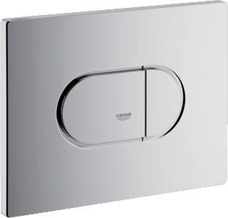 GROHE ARENA COSMOPOLITAN BEDIENINGSPLAAT MECHANISCH HORIZONTAAL TWEEKNOPS 197X156X12MM KUNSTSTOF CHROOM 