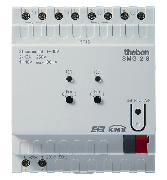 THEBEN BESTURINGSEENHEID BASISMODULE MIX 2-VOUDIGE KNX MAX 6 KANALEN