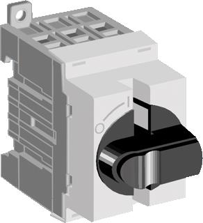 ABB MODULAIRE LASTSCHAKELAAR 3-POLIG 40A BODEM-DIN-RAIL MONTAGE VOOR 45MM OPENING HANGSLOTVER-