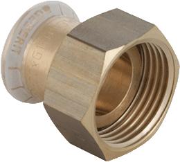 GEBERIT MAPRESS VLAKKE KOPPELING RECHT 2-DELIG BRONS MET CIIR AFDICHTRING 28MM X G1.1/4 (PERSMOF X WARTELMOER)