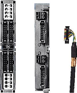 SIEMENS FRONT CONNECTOR WITH TWISTED RIBBON CABLE CONNECTION FOR 16 DIGITAL I/O MOD. OF THE S7-300 POWER SUPPLY VIA SPRING TERM. 