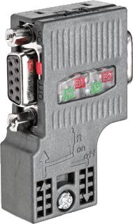 SIEMENS SIMATIC DP,BUS CONNECTOR FOR PROFIBUS UP TO 12 MBIT/S 90 DEGREE ANGLE CABLE OUTLET IPCD TECHOLOGY F 