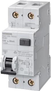 SIEMENS FI/LS-PROTECTOR TYPE A (PSE/SSF) D=70MM IFN 30MA,6KA 1+N-POLEE B 10A 