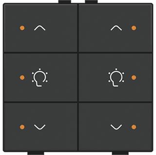 NIKO HOME CONTROL DUBBELE DIMMER CONTROLLER MET LED ANTRACIET 