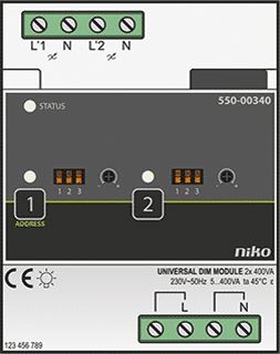 NIKO UNIVERSELE DIMMODULE (2X400W)