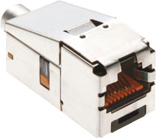 HAGER BERKERINTEGRO RJ45 CATEGORIE 5E JACK AFGESCHERMD ZILVER AWG 22-24 