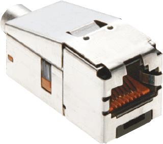 HAGER BERKERINTEGRO RJ45 CATEGORIE 6 JACK AFGESCHERMD ZILVER AWG 26-26 