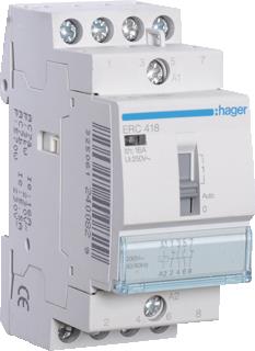 HAGER MAGNEETSCHAKELAAR AC ERC 2NO 2NC 16 AC-1 400V / 5.5 AC-3 400V / KW AC-3 400V U-SPOEL 230V 50HZ 230V 60HZ 