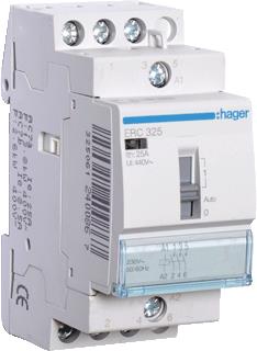 HAGER MAGNEETSCHAKELAAR AC ERC 3NO 25 AC-1 400V / 8.5 AC-3 400V / KW AC-3 400V U-SPOEL 230V 50HZ 230V 60HZ 