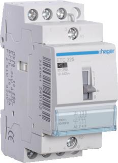 HAGER MAGNEETSCHAKELAAR AC ETC 3NO 25 AC-1 400V / 8.5 AC-3 400V / KW AC-3 400V U-SPOEL 230V 50HZ 230V 60HZ 