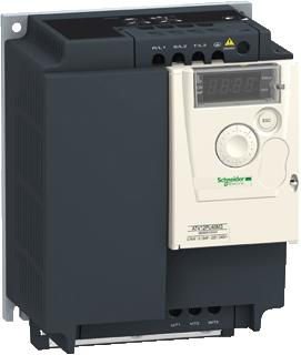 SCHNEIDER ELECTRIC ALTIVAR 12 FREQUENTIEREGELAAR 3F 3KW 200-240V OP BASISPLAAT 