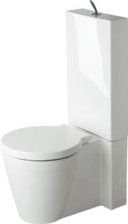 DURAVIT STARCK 1 DUOBLOKPOT DIEPSPOEL UNIVERSEEL ZONDER RESERVOIR MET WG WIT