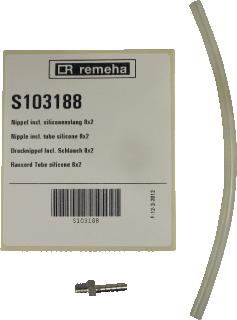 REMEHA NIPPEL INCL. SILICONEN-SLANG 8X2 