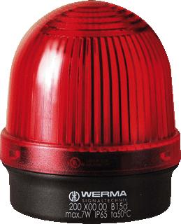 WERMA PERMANENTE LAMP BM 12-240VAC/DC ROOD 