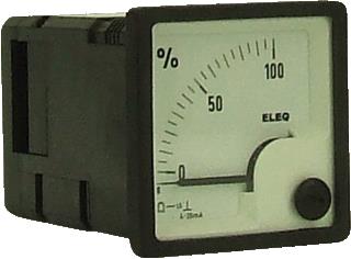 ELEQ AMPEREMETER INBOUW 48X48MM DIV48-E 0-20MA DC MET SCHAAL VAN 0 TOT 100 PROCENT 