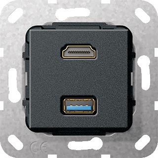 GIRA AANSLUIT HDMI-USB B ZMT COMMUNICATIE