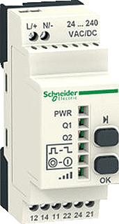 SCHNEIDER-ELECTRIC DRAADLOZE BESTURING ZBR PROGRAMMEERBARE ONTVANGER 2 X RELAIS CONTACT AANSL.: 24-240VACDC VOOR 2 DRUKKNOPPEN