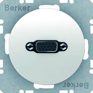 HAGER BERKER VGA CONTACTDOOS (PATCH) R1/R3 WIT 