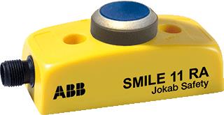 ABB JOKAB SMILE 11 RA RESETKNOP KLEUR KNOP-BLAUW CONTACT 1 NO 1X M12-5P CONNECTOR-MALE GELE KUNSTSTOF BEHUIZING IP65 LED INDICATIE 