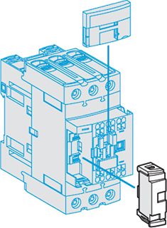 SCHNEIDER RC-BLOK (WEERSTAND-CONDENSATOR) LC1-D40AD65A/LC1-DT60ADT80A 110-240VAC FRONTMONTAGE INKLIKKEN.