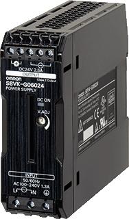 OMRON VOEDING S8VK-G 12 VDC/4,5 A 60 W DIN-RAIL 100-240 VAC PRIMAIR GESLOTEN BEHUIZING SCHROEFAANSLUITING 