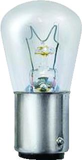 WERMA GLOEILAMP ZONDER REFLECTOR KLEURLOOS DIAMETER 22MM 15W LAMPSPANNING 24V VOET OVERIG TOTALE LENGTE 48MM