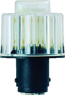 WERMA TRAFFIC LIGHT 956 LED-LAMP ROOD DIAMETER 29MM VOET BA15D LAMPVORM OVERIG NOM. SPANNING 230V SPANNINGSTYPE AC BESCHERMINGSGRAAD (IP) IP20 BEHUIZING ZWART LAMPAANDUIDING OVERIG