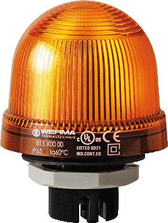 WERMA PERMANENTE LAMP EM 12-240VAC/DC GEEL 