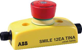ABB JOKAB SMILE 11 RB RESETKNOP KLEUR KNOP-BLAUW VOOR GEBRUIK IN COMBINATIE MET SAFETY PLUTO PLC M12-5P GELE KUNST-BEHUIZING IP65-