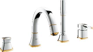 GROHE GRANDERA 4-GATS BADRANDCOMBINATIE CHROOM/GOUD 