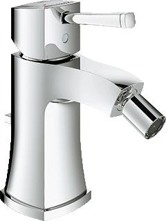 GROHE GRANDERA BIDETMENGKRAAN M-SIZE TREKWASTE EENGREEPS 1-GATS CARTOUCHE KERAMISCH 158MM HOOGTE 109MM UITLOOP VAST CHROOM 