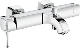 GROHE GRANDERA BADMENGKRAAN MET HANDDOUCHEHOUDER WAND EENGREEPS 2-GATS OMSTELINRICHTING 213MM UITLOOP VAST CHROOM 