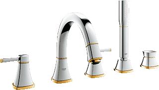 GROHE GRANDERA 5-GATS BADRANDCOMBINATIE CHROOM/GOUD 