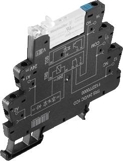 WEIDMULLER TRS 24VDC 1CO TERMSERIE RELAIS 1 CO CONTACT AGNI RATED CONTROL VOLTAGE 24V DC +/-20 PROCENT CONTINU STROOM 6A SCHROEFAANSLUITING 