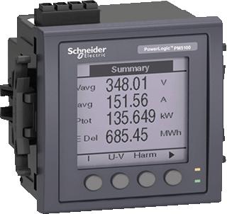 SCHNEIDER ELECTRIC POWERLOGIC ELEKTRICITEITSMETER PM5111 THD ALARM RS485 1DO MID 