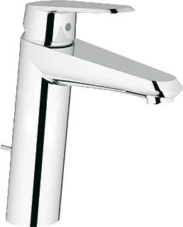 GROHE EURODISC COSMOPOLITAN WASTAFELMENGKRAAN M-SIZE TREKWASTE EENGREEPS 1-GATS 184MM HOOGTE 142MM UITLOOP VAST CHROOM 