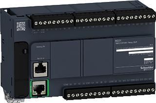 SCHNEIDER-ELECTRIC MODICON M221 CONTROLLER 40 I/O VOEDING 100-240VAC IN: 24 SI/SO TR.(4 HIGH SP) + 2 X 0-10V OUT: 16 REL. ETHE 