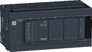 SCHNEIDER-ELECTRIC MODICON M241 CONTROLLER 40 I/O VOEDING 24VDC IN: 24 SINK/SOURCE TRANS.(8 HIGH SPEED) OUT: 16 TRANSISTOR SINK 
