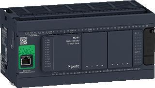 SCHNEIDER-ELECTRIC MODICON M241 CONTROLLER 40 I/O VOEDING 100-240VAC IN: 24 SI/SO TR.(8 HIGH SP) OUT: 4 TR. + 12 RELAIS ETHERN 