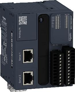 SCHNEIDER-ELECTRIC MODICON M221 CONTROLLER 16 I/O VOEDING 24VDC IN: 8 SI/SO TRA.(4 HIGH SP) + 2 X 0-10V OUT: 8 SOURCE 2 SERIAL 