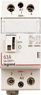 LEGRAND RELAIS MANUELE BEDIENING 2NC 63A 230VAC GELUIDSARM