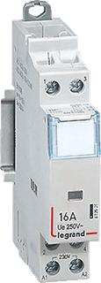 LEGRAND RELAIS ZONDER MANUELE BEDIENING NO/NC 16A 230VAC 1 MODULE.