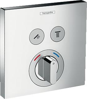 HANS GROHE SHOWERSELECT AFBOUWDEEL INBOUW MENGKRAAN MET 2 STOPKRANEN CHROOM 