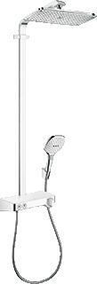 HANSGROHE RAINDANCE E / SHOWERTTABLET SELECT 300 DOUCHECOMBINATIE 360MM HOOFDDOUCHE 380MM ARM 1JET THERMOSTAAT CHROOM/WIT 